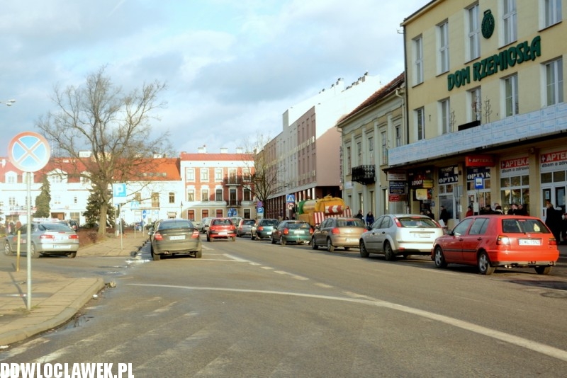 Zakorkowane ulice Włocławka