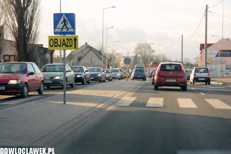 Zakorkowane ulice Włocławka