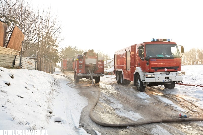 Strażacy gasili pożar pod Włocławkiem