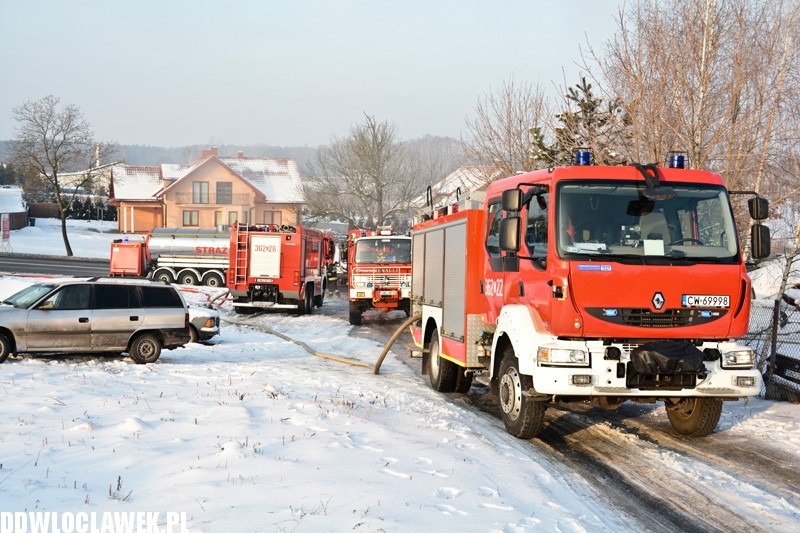 Strażacy gasili pożar pod Włocławkiem