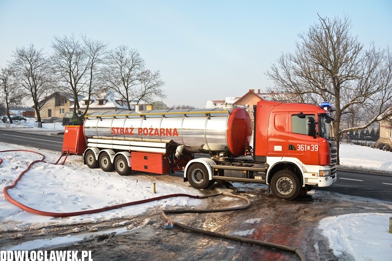 Strażacy gasili pożar pod Włocławkiem