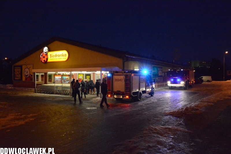 Zarwał się sufit w Biedronce w Brześciu