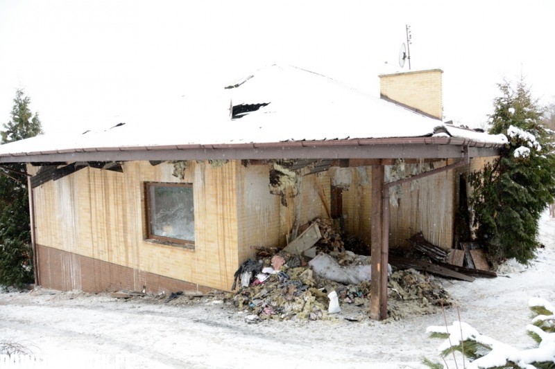 Pożar domu przy ulicy Podmokłej