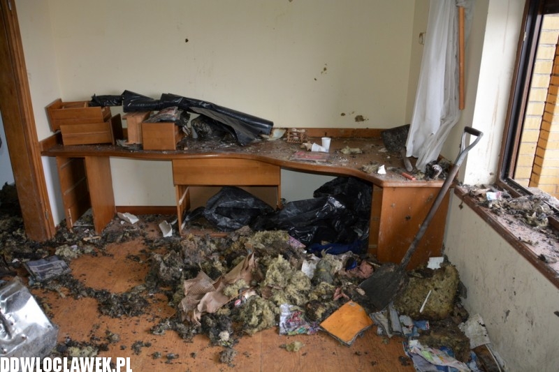 Pożar domu przy ulicy Podmokłej