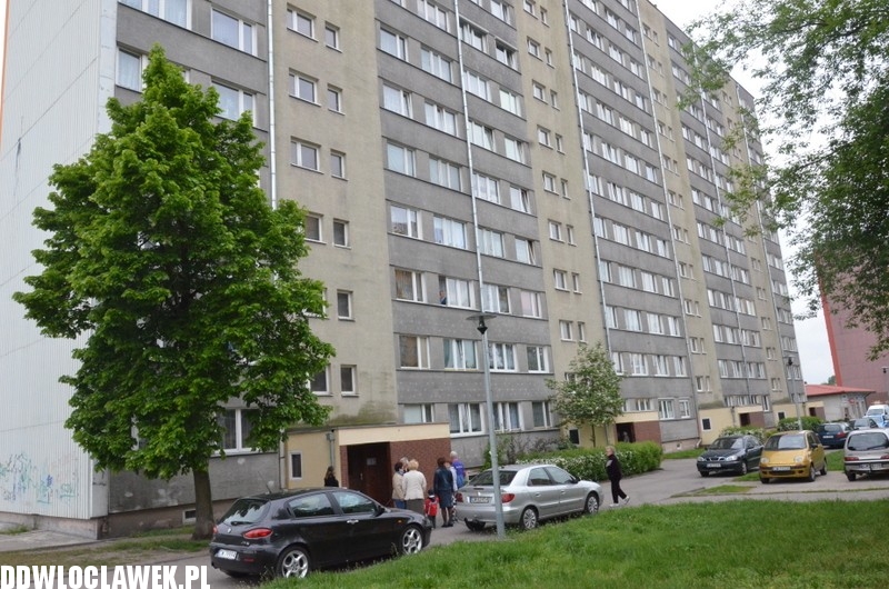 Protest mieszkańców bloku przy Ostrowskiej