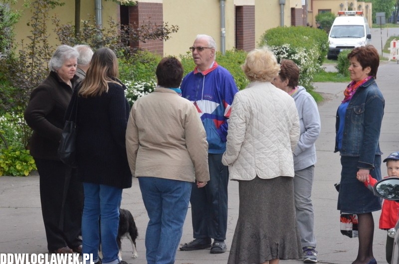 Protest mieszkańców bloku przy Ostrowskiej