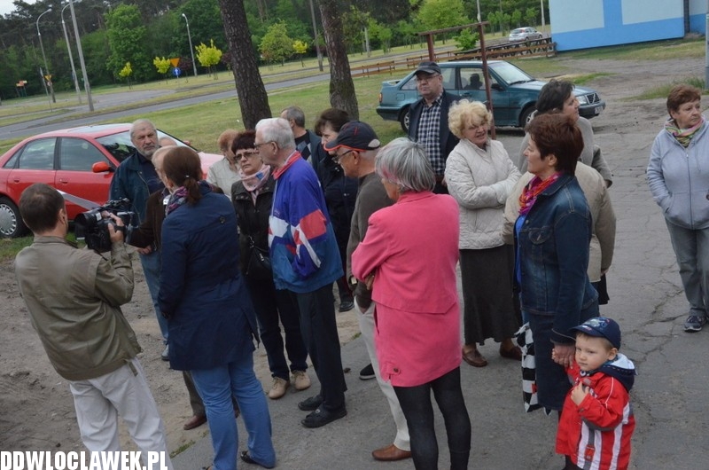 Protest mieszkańców bloku przy Ostrowskiej