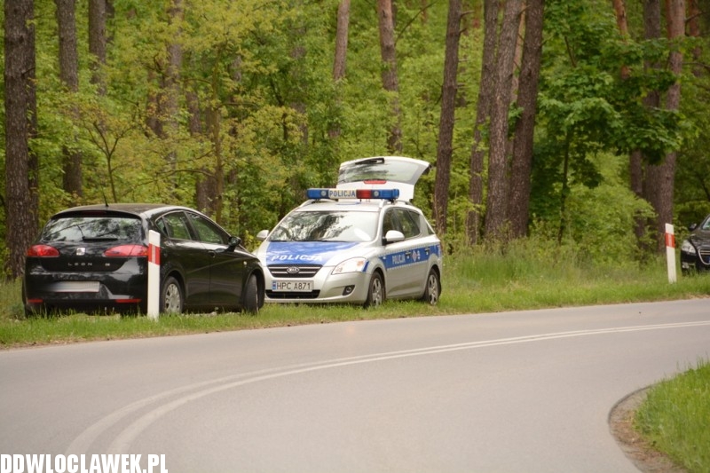 Pojechała prosto na zakręcie. Wjechała w las