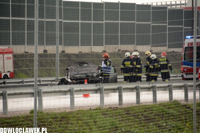 Wypadek na A1 w okolicy Ludwinowa