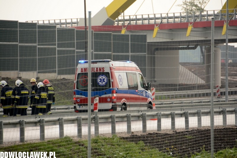 Wypadek na A1 w okolicy Ludwinowa