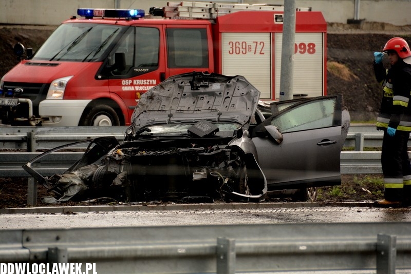 Wypadek na A1 w okolicy Ludwinowa