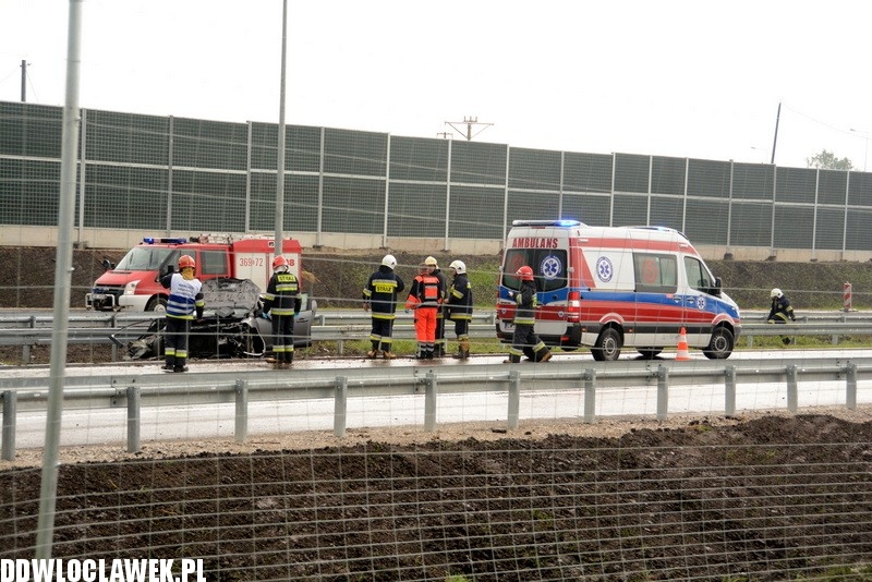 Wypadek na A1 w okolicy Ludwinowa