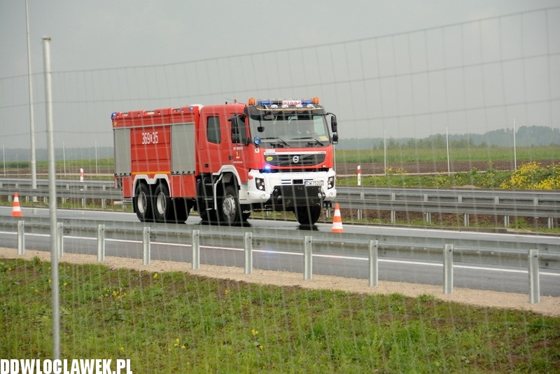 Wypadek na A1 w okolicy Ludwinowa