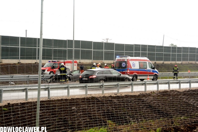 Wypadek na A1 w okolicy Ludwinowa