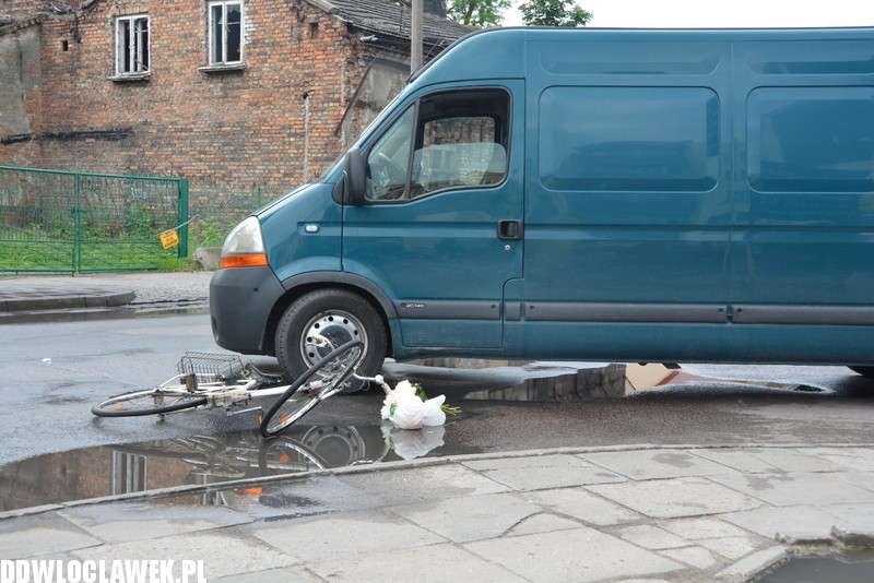 Potrącenie rowerzysty na Starodębskiej