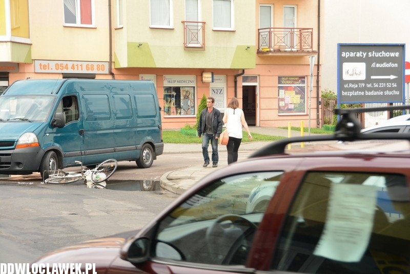 Potrącenie rowerzysty na Starodębskiej