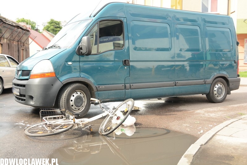 Potrącenie rowerzysty na Starodębskiej
