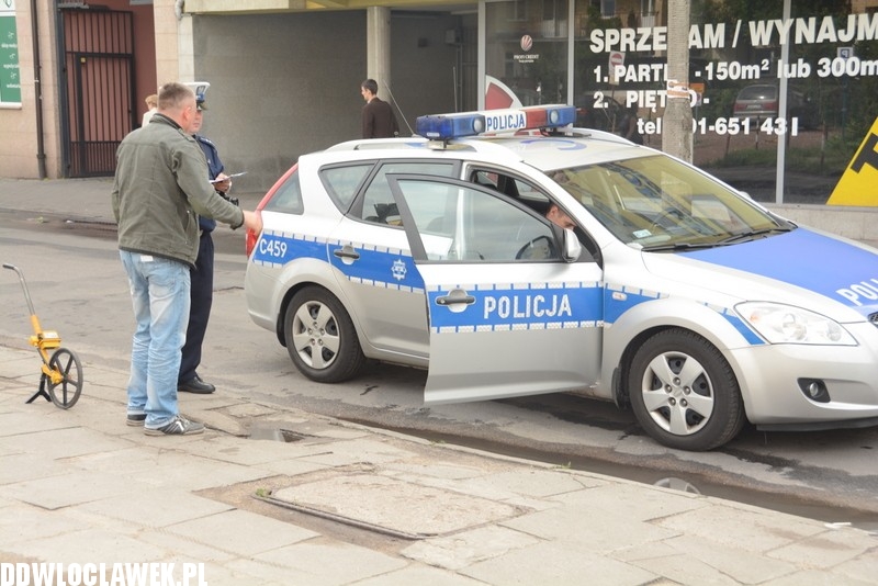 Potrącenie rowerzysty na Starodębskiej