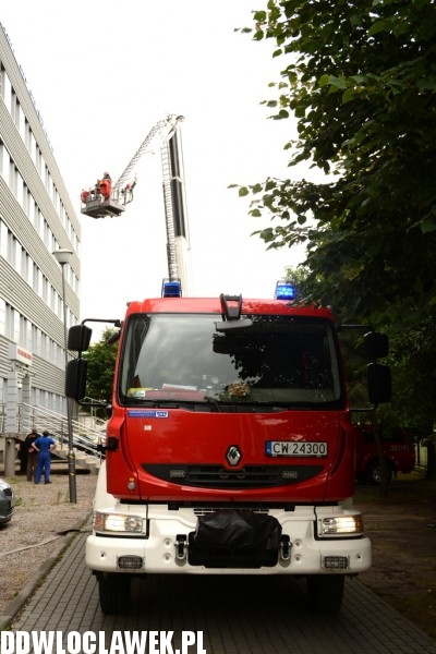 Pożar w budynku PWSZ przy Mechaników