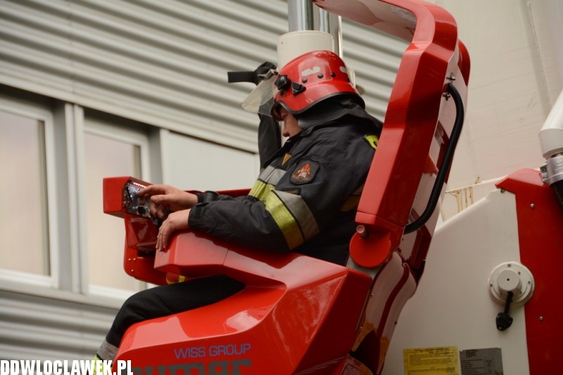 Pożar w budynku PWSZ przy Mechaników