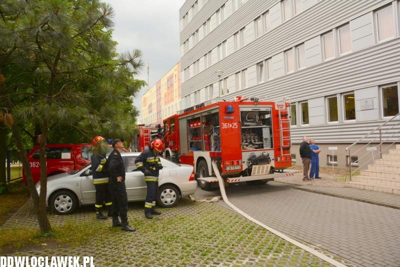 Pożar w budynku PWSZ przy Mechaników