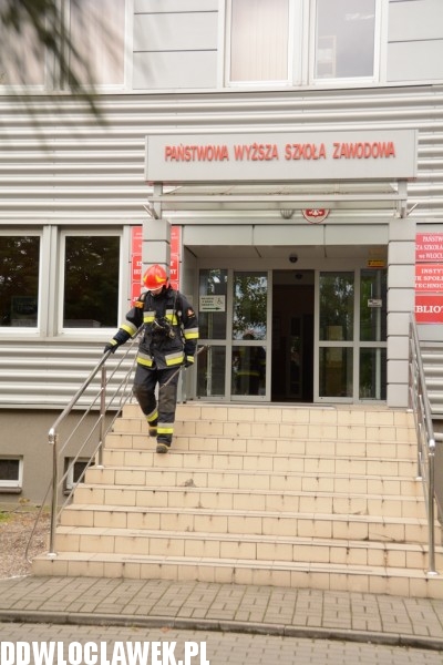 Pożar w budynku PWSZ przy Mechaników