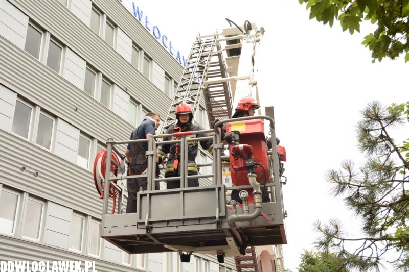 Pożar w budynku PWSZ przy Mechaników