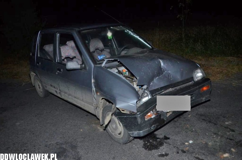 Kolizja daewoo tico i fiata pandy