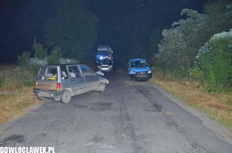 Kolizja daewoo tico i fiata pandy