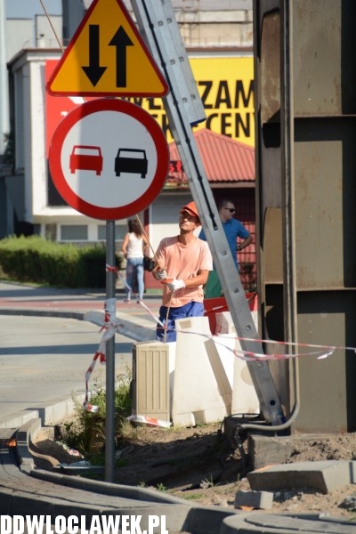 Rozbiórka kładki przy alei Chopina