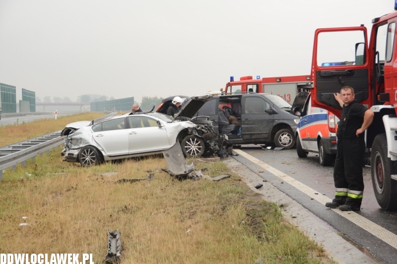 Karambol na autostradzie A1