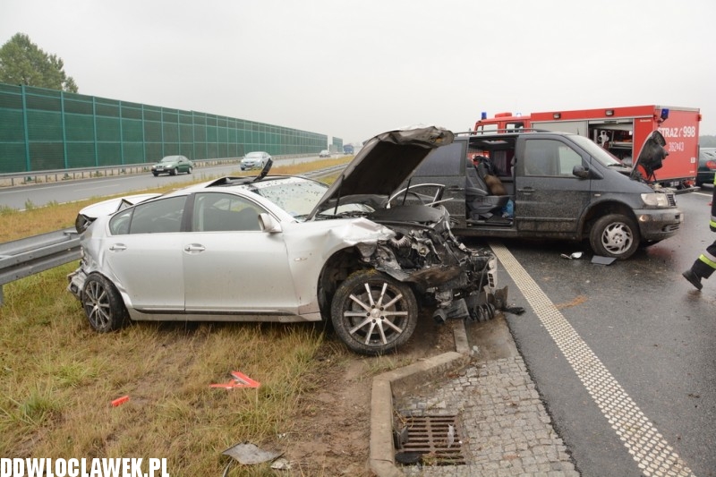Karambol na autostradzie A1
