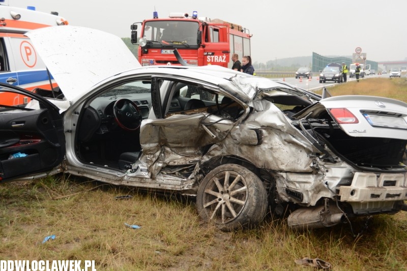 Karambol na autostradzie A1