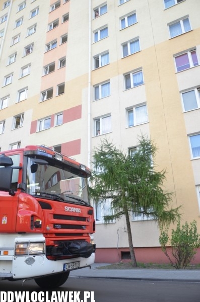 Pożar w wieżowcu przy Wiejskiej