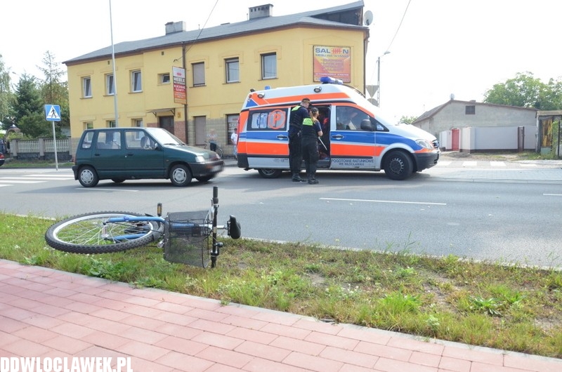 Potrącenie rowerzysty na Kapitulnej