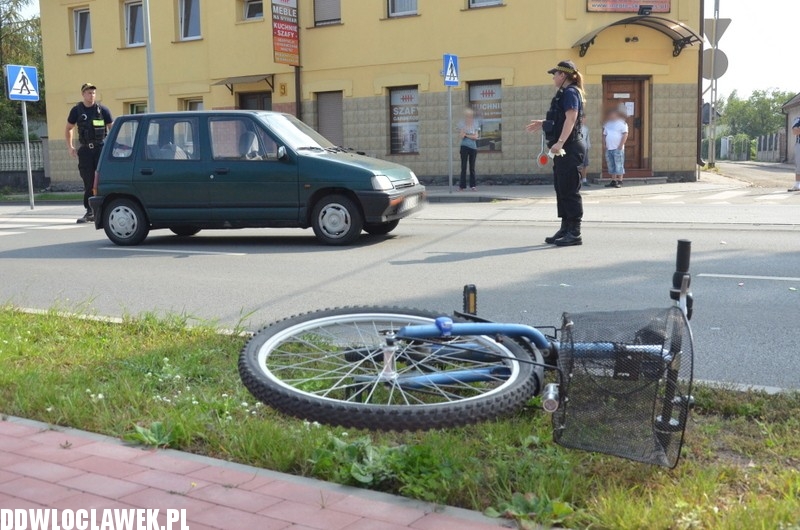 Potrącenie rowerzysty na Kapitulnej