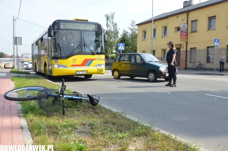 Potrącenie rowerzysty na Kapitulnej