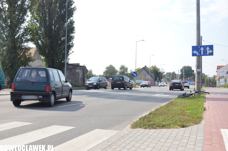 Potrącenie rowerzysty na Kapitulnej