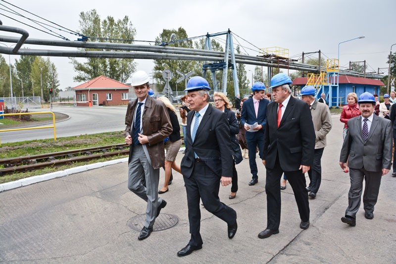 Andrzej Pałucki wizytuje miejską ciepłownię