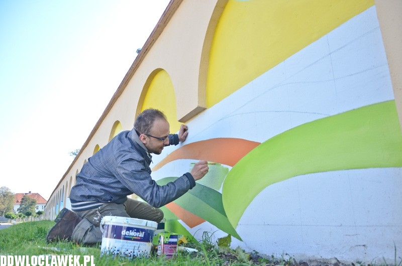 Na murze Delecty powstaje mural