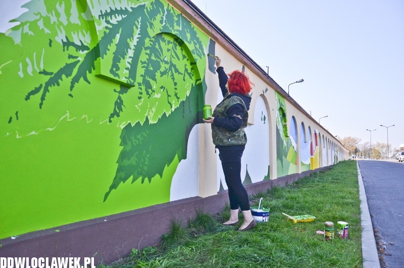 Na murze Delecty powstaje mural