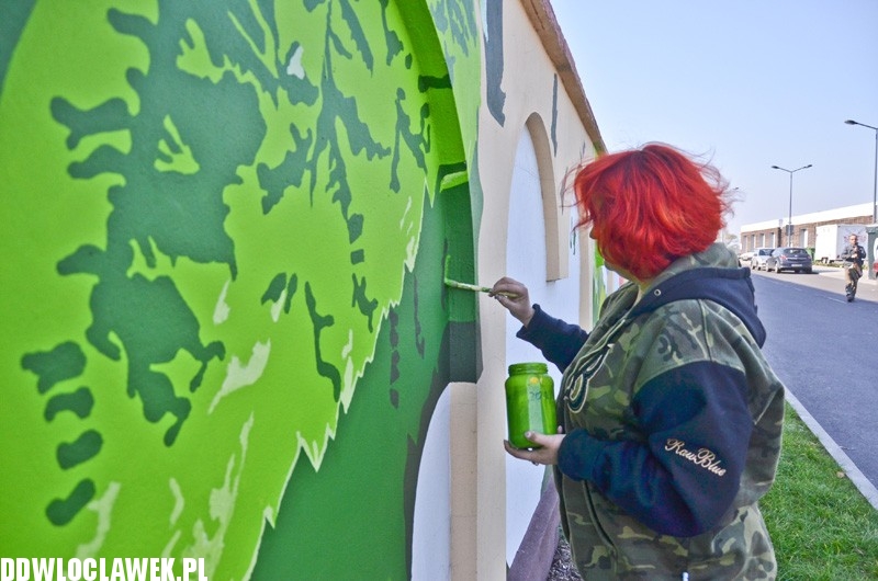 Na murze Delecty powstaje mural
