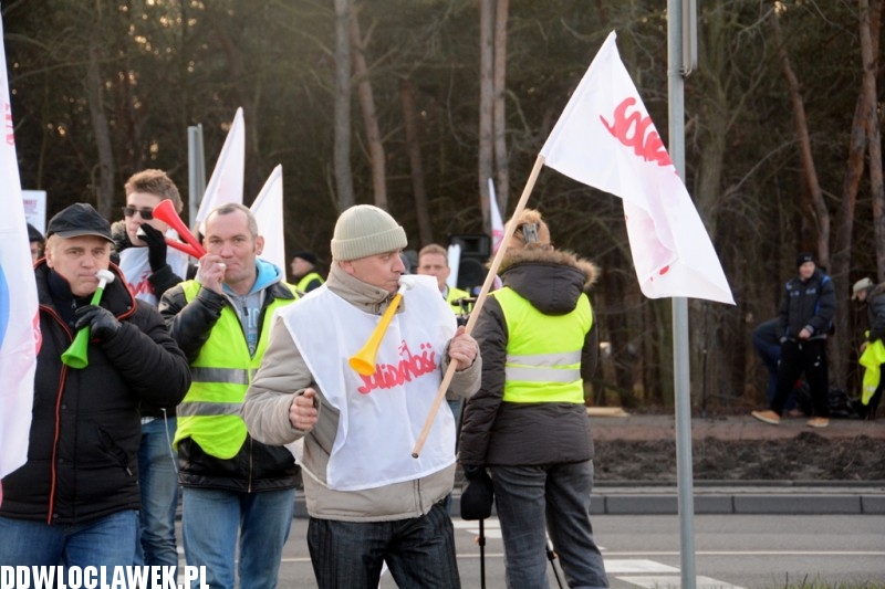 Związkowcy zablokowali DK91