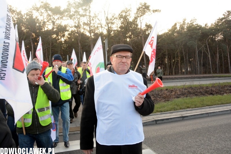 Związkowcy zablokowali DK91