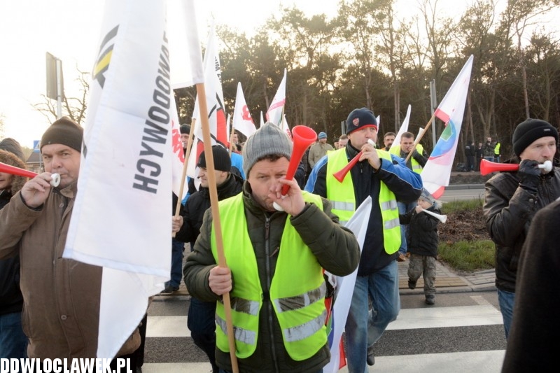 Związkowcy zablokowali DK91