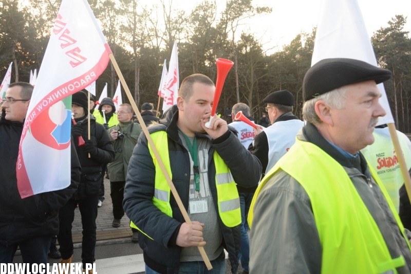 Związkowcy zablokowali DK91