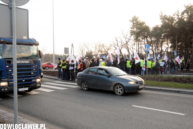 Związkowcy zablokowali DK91