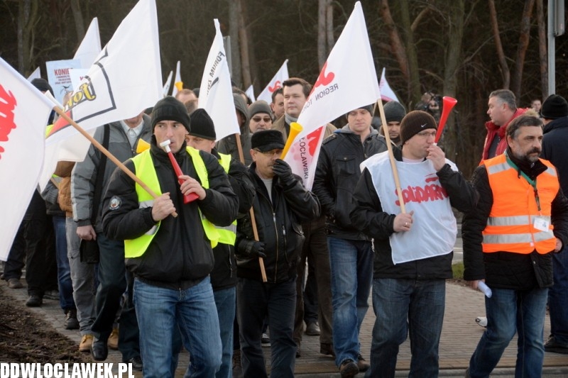 Związkowcy zablokowali DK91