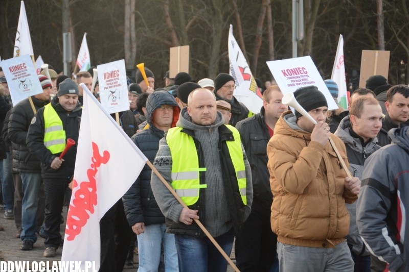 Związkowcy zablokowali DK91