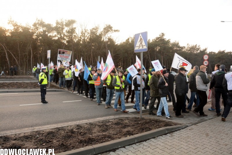 Związkowcy zablokowali DK91